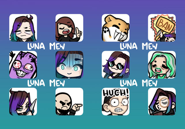 Emotes for Me, Friends and Clients - Mixed Drawings from 2020 until 2023